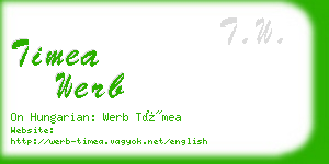 timea werb business card